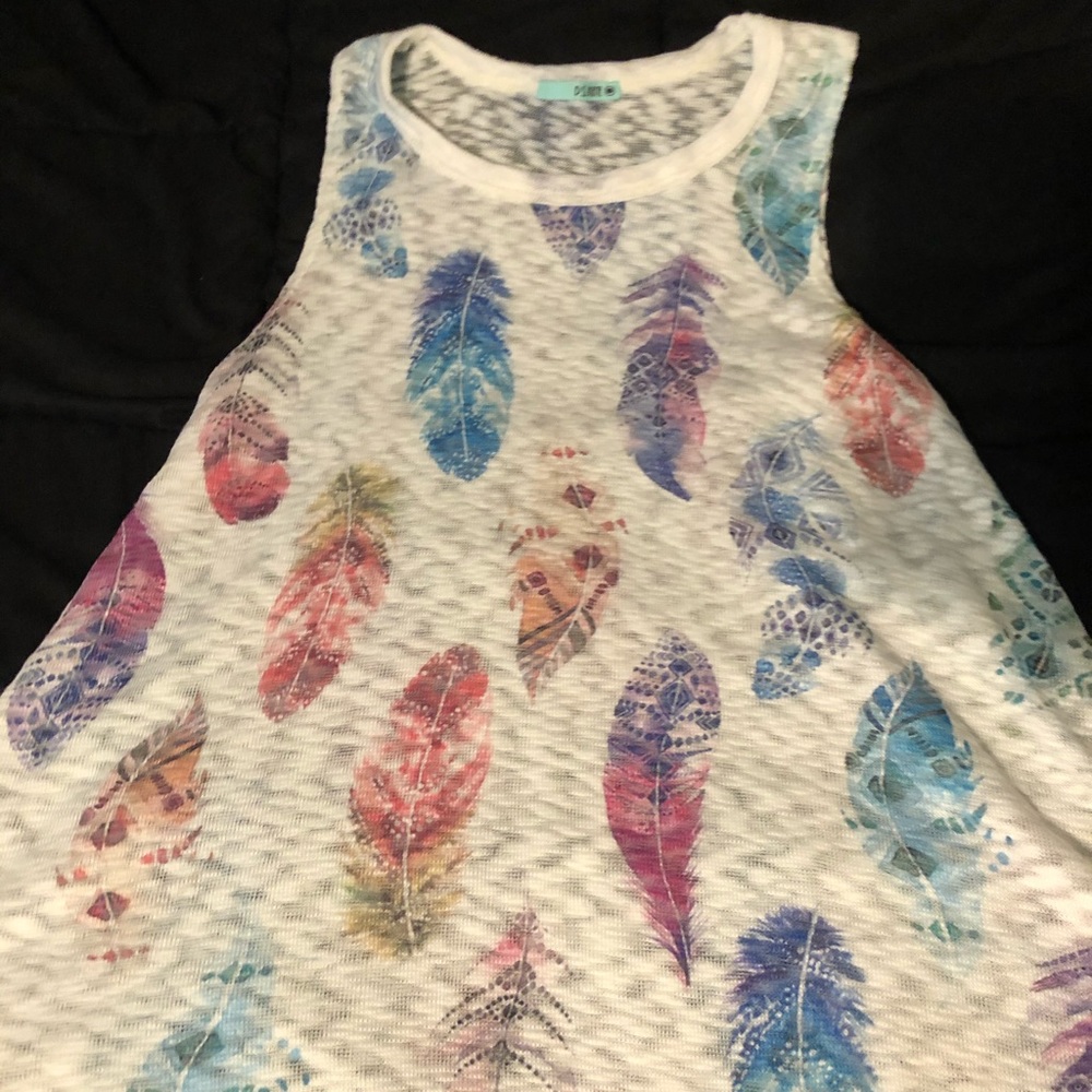Flowey feather tank top